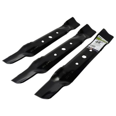 Image showing 5 th MaxPower 48 in. Lawn Mower Blades for Many John Deere Mowers, Replaces OEM GX20250, GY20568 and 50-2141, 3 pk.