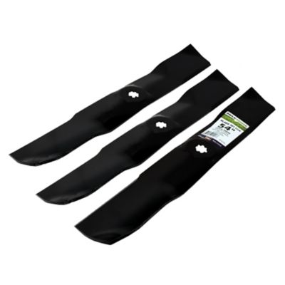 Image showing 5 th MaxPower 54 in. Lawn Mower Blades for Many John Deere Rider Mowers, Replaces OEM GX21380, GY20679 and GY20684, 3 pk.