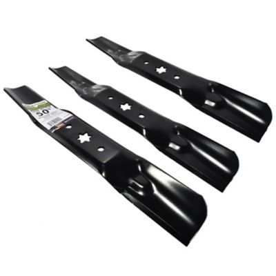 Image showing  50 in. Lawn Mower Blades for Many MTD, Cub Cadet and Craftsman Mowers, Replaces OEM 942-05052A and 742-05052A, 3-Pack