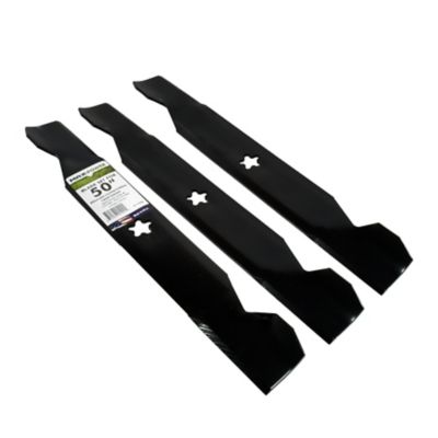 Image showing  50 in. Lawn Mower Blades for Many Craftsman, Husqvarna and Poulan Mowers, Replaces OEM 137380 and 532137380, 3 pk.
