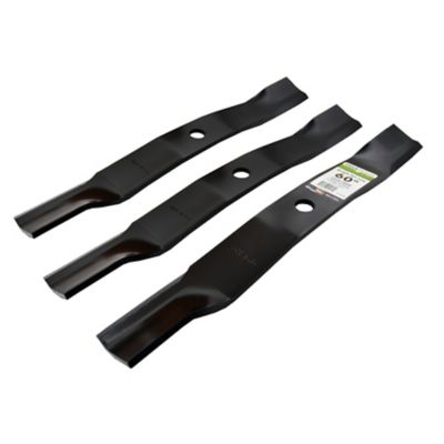 Image showing 5 th MaxPower 60 in. Lawn Mower Blades for Many John Deere Mowers, Replaces OEM M128485, M133381, TCU15881 and 50-3035, 3 pk.