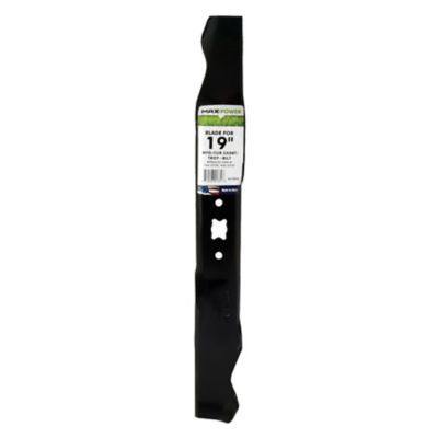 MaxPower Mower Blade for 19 in. Cut MTD, Cub Cadet, Troy-Bilt Walk behind Mowers Replaces OEM #'s 742-0739 and 942-0739