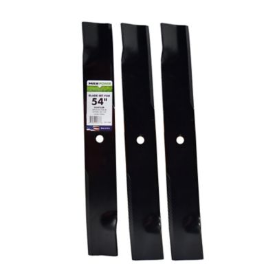 MaxPower 54 in. Mulching Lawn Mower Blades for Many Hustler Mowers, Replaces OEM 601124 and 797696, 3-Pack