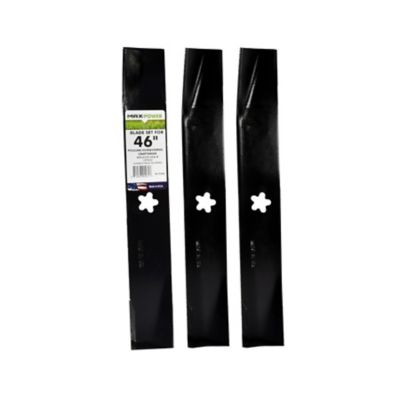 2-Pack Medium Lift Lawn Mower Blades, 46 Inch Cut, Compatible with  Craftsman, Husqvarna, Poulan