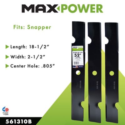 Image showing  52 in. Lawn Mower Blades for Snapper Mowers, Replaces OEM 1737252, 1737252A, 1737252BM and 1737252BZ, 3-Pack
