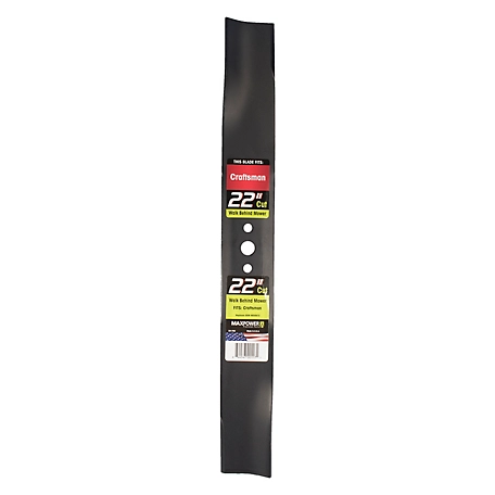 MaxPower Mower Blade for 22 in. Cut Craftsman, Husqvarna, Poulan Walk behind Mowers, OEM #'s 40671X431 and 850973, 331702S