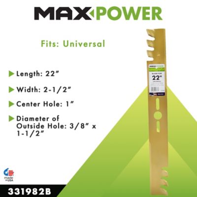 Image showing  22 in. Universal Gold Metal Mulching Lawn Mower Blade