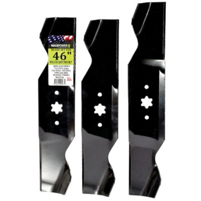 MaxPower 3 Blade Set for Many 46 in. Cut MTD, Cub Cadet, Troy-Bilt Mowers Replaces OEM #'s 742-0542 and 942-0542