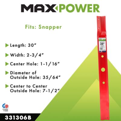 Image showing  30 in. High-Lift Lawn Mower Blade for Snapper Mowers, Replaces OEM 1-8069, 7018069, 7018069BZ, 7018069BZYP and 50-3660