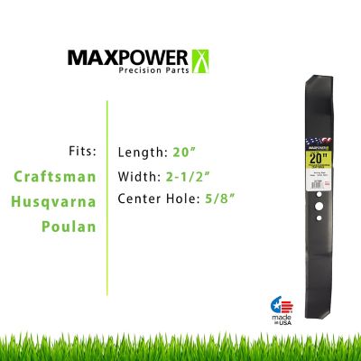 Image showing  20 in. Mulching Lawn Mower Blade for Craftsman, Husqvarna and Poulan Mowers, Replaces OEM 145106 and 532145106