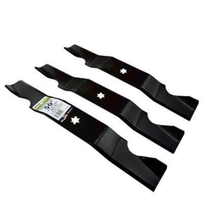 Image showing  50 in. Heavy-Duty Lawn Mower Blades for Many MTD, Cub Cadet and Troy-Bilt Mowers, 3-Pack