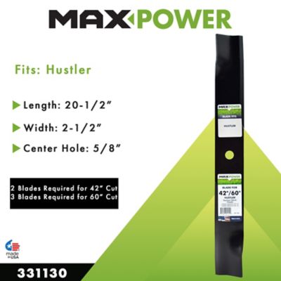 Image showing  42 in. and 60 in. Lawn Mower Blade for Hustler Mowers, Replaces OEM 793794, 794685, 03253900 and 046999
