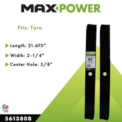 Image showing  42 in. Mulching Lawn Mower Blades for Toro TimeCutter Z Mowers, 2-Pack