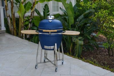 Lifesmart LIFE SMART Kamado Style Ceramic Grill with Electric Starter and Grill Cover, 52.4 in. x 29.8 in. x 46.5 in.