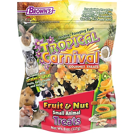 Brown's Tropical Carnival Fruit and Nut Small Pet Treats, 8 oz.