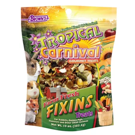 Brown's Tropical Carnival Farm Fresh Fixins Treats for Small Pets 10 oz. Small Pet Treats