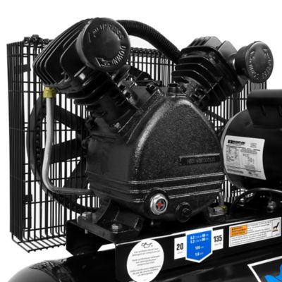Image showing 7 th Industrial Air Contractor 1.6 HP 20 gal. Belt Drive 120V Single-Stage Horizontal Air Compressor