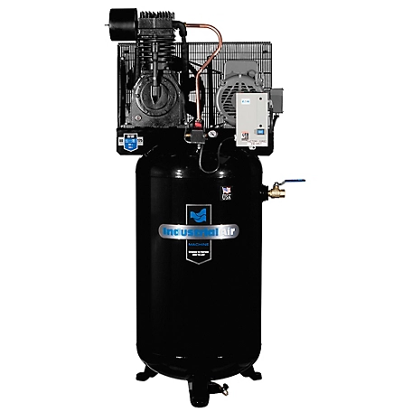 Industrial Air Contractor 7.5 HP 80 gal. Two Stage Air Compressor, 230V Single Phase with Starter