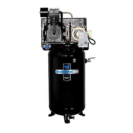 Industrial Air Contractor Industrial Air 7.5 HP Two Stage Air Compressor 230V 3 Phase, 80 gal., IV7538075