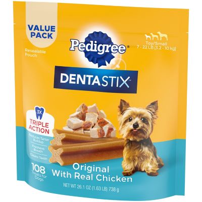 Image showing 7 th DENTASTIX Original Flavor Dental Bones Dog Treats, Toy/Small, 1.63 lb., 108 ct.
