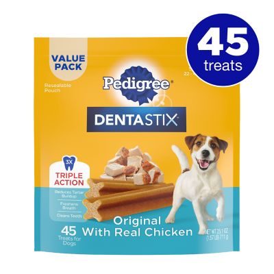 DENTASTIX Chicken Flavor Dental Care Dog Treats for Small/Medium Dogs, 45 ct.