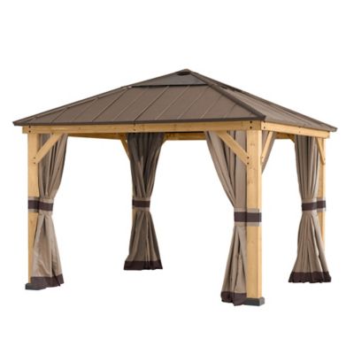 Image showing  Original Manufacturer Universal Replacement Curtain for 11 x 11ft. Wood Gazebo, Polyester
