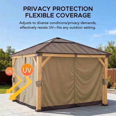 Image showing  Original Manufacturer Universal Replacement Curtain for 11 x 11ft. Wood Gazebo, Polyester