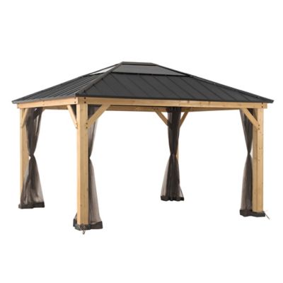 Image showing  Original Manufacturer Universal Replacement Mosquito Netting for 11 ft. x 13 ft. Wood Gazebo, Polyester