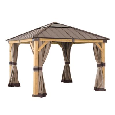 Image showing  Original Manufacturer Universal Replacement Curtain for 9 x 9ft. Wood Gazebo, Premium Polyester