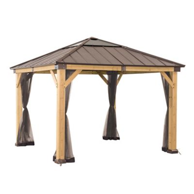 Image showing  Original Manufacturer Universal Replacement Mosquito Netting for 9 ft. x 9 ft. Wood Gazebo, Polyester