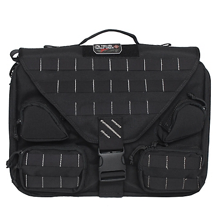 G-Outdoors Tactical Briefcase with Pistol Holster, Black, Fold-Over Design