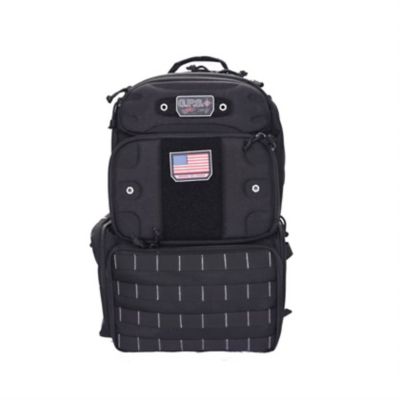 G-Outdoors Tall Tactical Pistol Range Backpack, Black, Holds 4 Handguns with Molded Pocket
