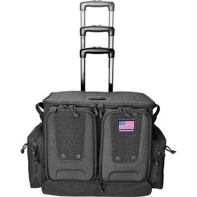 G-Outdoors Tactical Rolling Pistol Range Bag, Black, Holds 10 Handguns