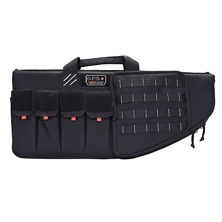G-Outdoors 30 in. Tactical AR Case with External Pistol Case, Black