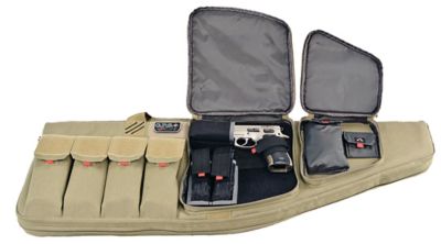 G-Outdoors 30 in. Tactical AR Case with External Pistol Case, Tan