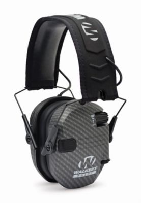 Walker's Razor Slim Electronic Earmuffs, 23 dB Noise Reduction Rating, Carbon, 1-Pair