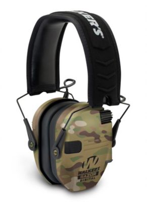 Walker's Razor Slim Electronic Earmuffs, 23 dB Noise Reduction Rating, Camo Tan, 1-Pair