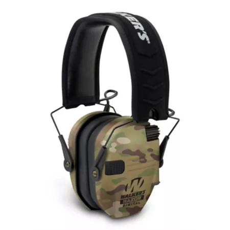 Walker's Razor Slim Multi-Camera Electronic Earmuffs Camo Tan Earmuffs