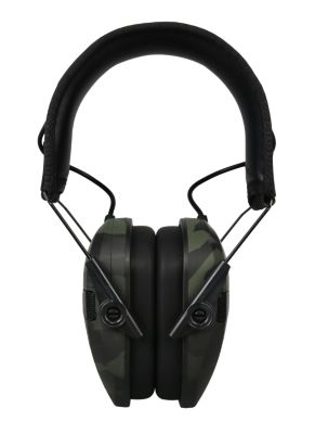 Image showing  Razor Slim Electronic Earmuffs, 23 dB Noise Reduction Rating, Camo Gray, 1-Pair