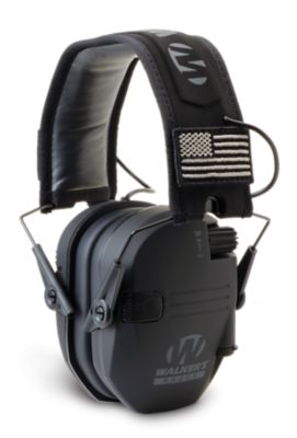 Walker's Razor Slim Electronic Ear Muffs, Black Patriot