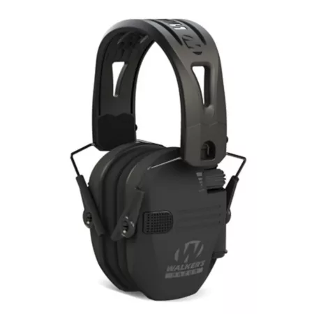 Walker's Razor Earmuffs with Rubber Headband Black Earmuffs