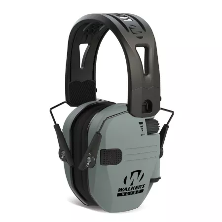 Walker's Razor Earmuffs with Rubber Headband Battleship Gray Earmuffs