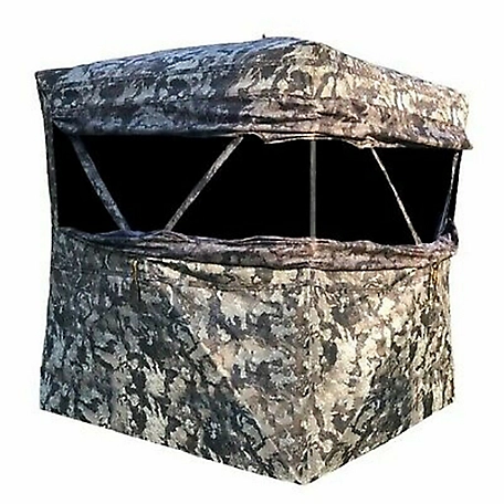 Muddy 2-Person Infinity Hunting Ground Blind, 58 in. x 58 in. x 72 in., 75 in. x 75 in. Shooting Width