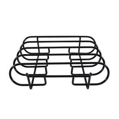 Even Embers Rib Rack, Black, 10 in. D x 11.4 in. W x 3 in. H, 2 lb.