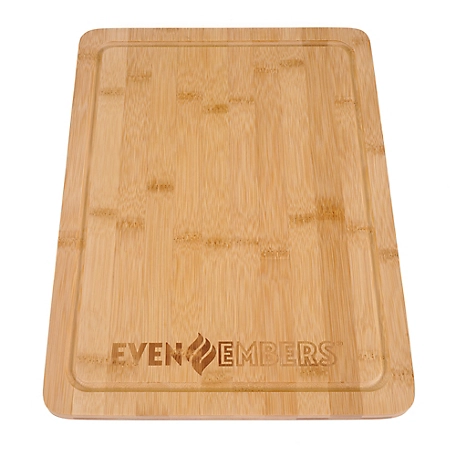 Even Embers Wooden Cutting Board, 14.2 in. D x 10.6 in. W x 0.6 in. H, 2 lb.