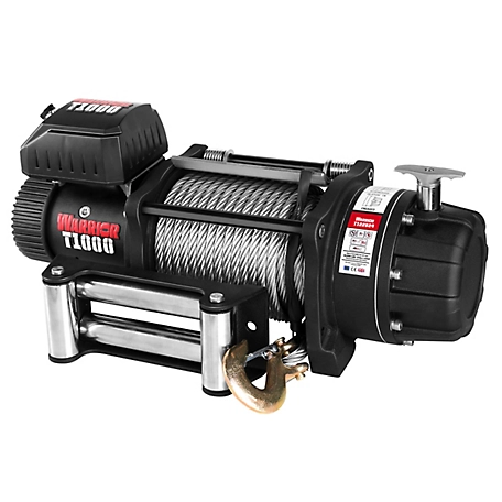 DK2 10,000 lb. Capacity Warrior Elite Combat Severe-Duty Electric Winch with Galvanized Steel Cable, 12V, 6.2 HP