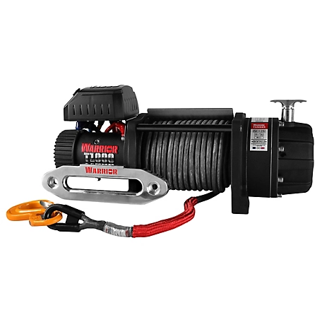 DK2 10,000 lb. Capacity Elite Combat Severe-Duty Electric Winch with Armortek Synthetic Rope, 22.6 x 6.3 x 10.2 in.