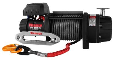 DK2 22,000 lb. Capacity Warrior Elite Combat Severe-Duty Electric Winch with Armortek Synthetic Rope, 12V, 7.5 HP