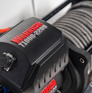 Image showing  22,000 lb. Capacity Warrior Elite Combat Severe-Duty Electric Winch with Armortek Synthetic Rope, 12V, 7.5 HP