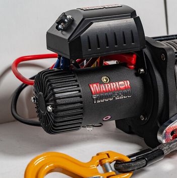 Image showing  22,000 lb. Capacity Warrior Elite Combat Severe-Duty Electric Winch with Armortek Synthetic Rope, 12V, 7.5 HP